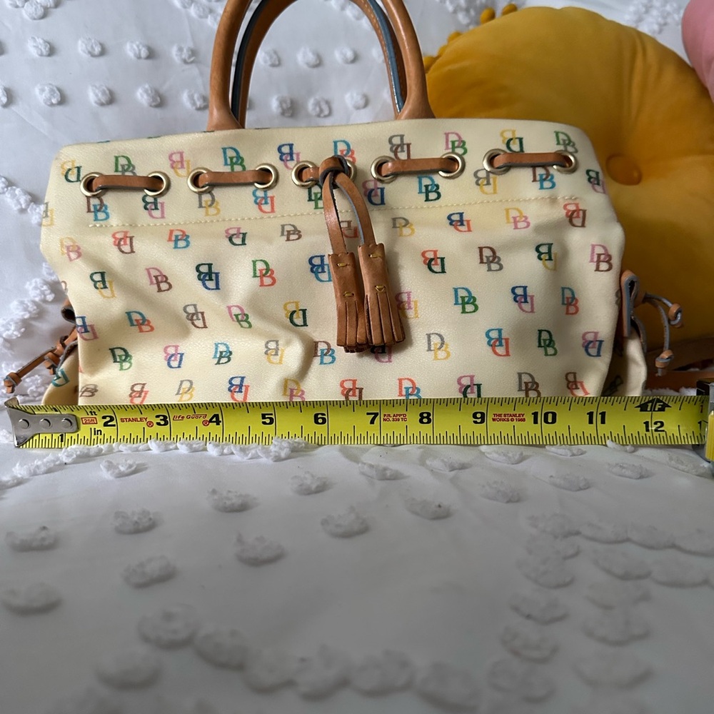 Dooney & Bourke Vintage Satchel with Multicolor Logo - Picture 4 of 6